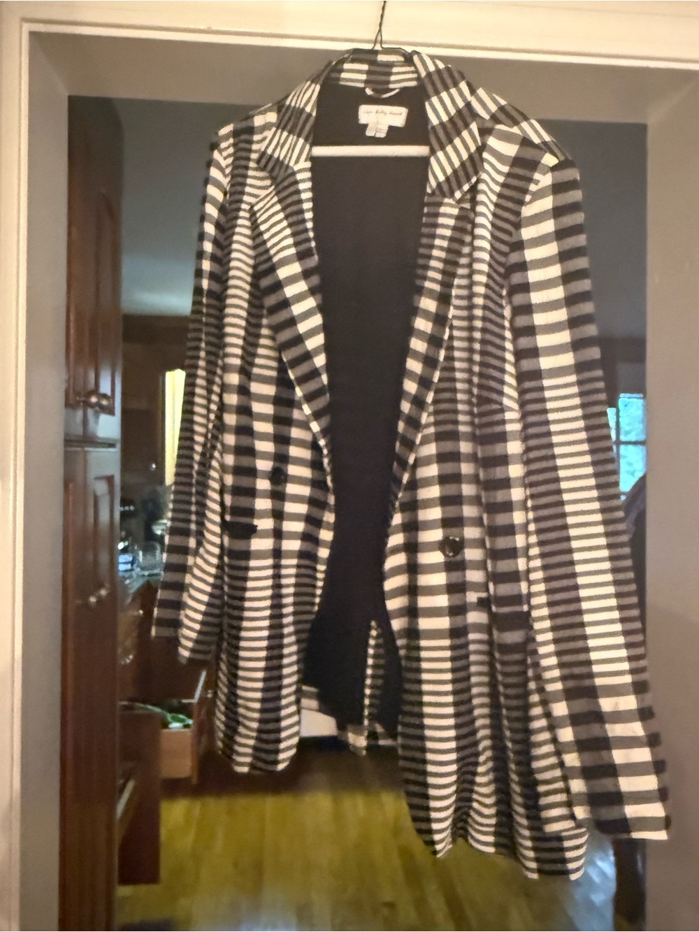 Never Fully Dressed Black and White Striped Blazer